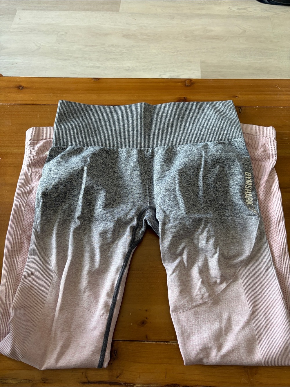 Gymshark Pink and Gray Ombre Seamless Leggings